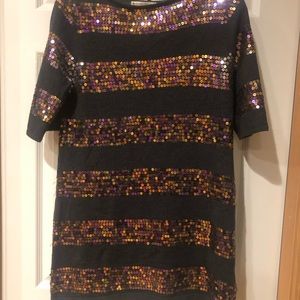 Fun, festive, sequin mini dress designed by Nanette Lapore.